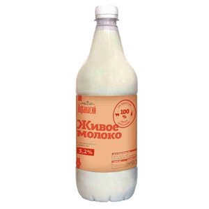 Молоко Афанасий Живое пастеризованное 3.2%, 0.9 л (фото modal nav 1)
