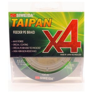 Плетеный шнур SIWEIDA TAIPAN FEEDER BRAID X4 (фото modal nav 1)