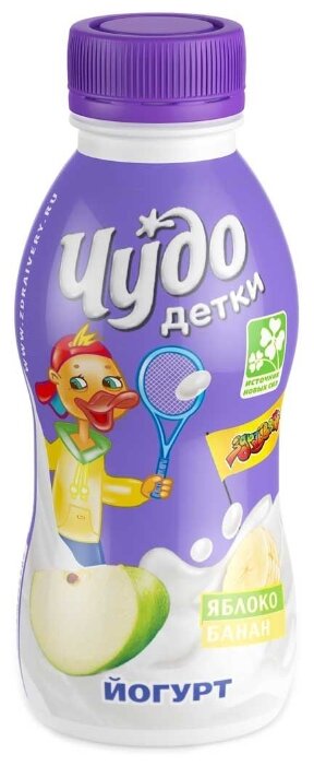 Питьевой йогурт Чудо детки яблоко-банан 2.2%, 200 г (фото modal 1)