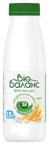 Питьевой йогурт Био Баланс с бифидобактериями Злаки 1.5%, 330 г (фото modal 2)