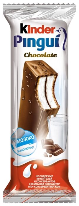 Пирожное Kinder Pingui Молоко и шоколад 37.8%, 30 г (фото modal 1)