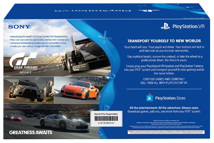 Очки виртуальной реальности Sony PlayStation VR Gran Turismo Sport Bundle (фото modal 6)