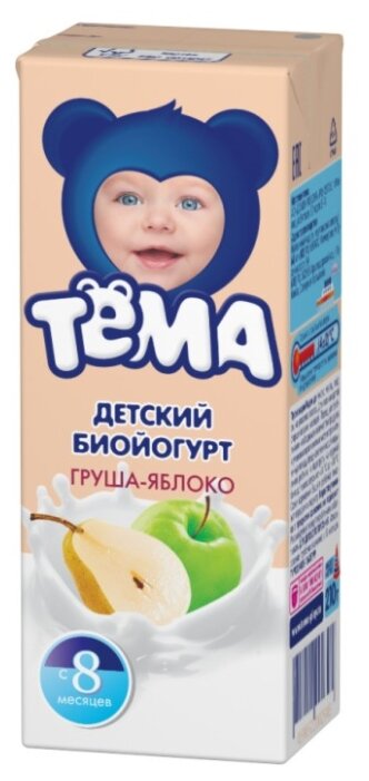 Йогурт питьевой Тёма груша, яблоко (с 8-ми месяцев) 2.8%, 210 г (фото modal 2)