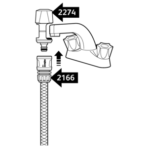 Коннектор HoZelock для крана-смесителя до 43 мм на 34 мм (2274) HOZELOCK (фото modal nav 3)
