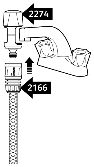 Коннектор HoZelock для крана-смесителя до 43 мм на 34 мм (2274) HOZELOCK (фото modal 3)