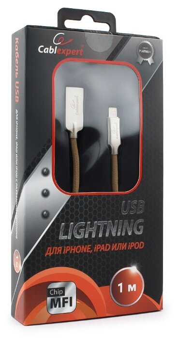 Кабель Cablexpert Platinum USB - Lightning (CC-P-APUSB02) 1 м (фото modal 6)