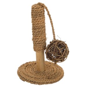 Игрушка для грызунов Beeztees Подставка-столбик из кокосовой веревки с мячиком 9x9x16,5 см (фото modal nav 1)