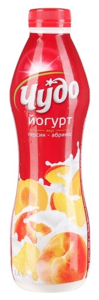 Питьевой йогурт Чудо персик-абрикос 2.4%, 690 г (фото modal 1)