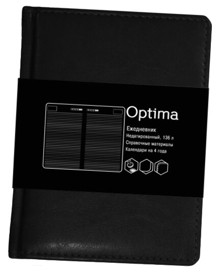 Ежедневник Listoff Optima недатированный, искусственная кожа, А6, 136 листов (фото modal 5)
