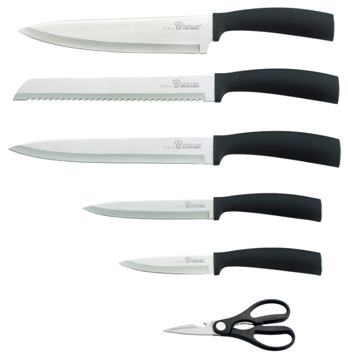 Набор AURORA 5 ножей и ножницы с подставкой (фото modal 2)