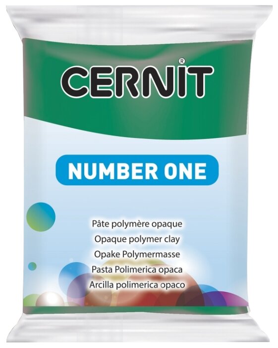 Полимерная глина Cernit Number one изумрудная (620), 56 г (фото modal 1)