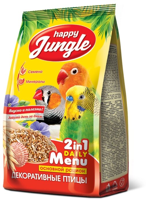 Happy Jungle Корм для декоративных птиц Основной рацион (фото modal 1)