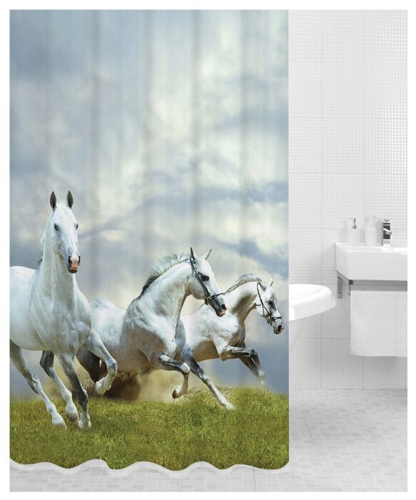 Штора для ванной Bath Plus Horse 180х200 (фото modal 1)