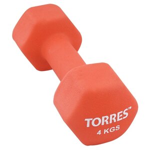 Гантель цельнолитая TORRES PL55014 4 кг (фото modal nav 1)