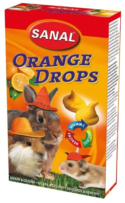 Лакомство для кроликов, грызунов Sanal Orange Drops (фото modal 1)