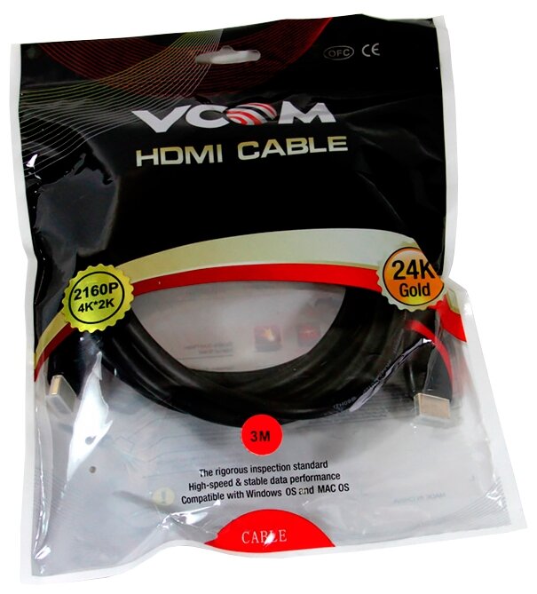 Кабель VCOM HDMI - HDMI (CG525) (фото modal 5)