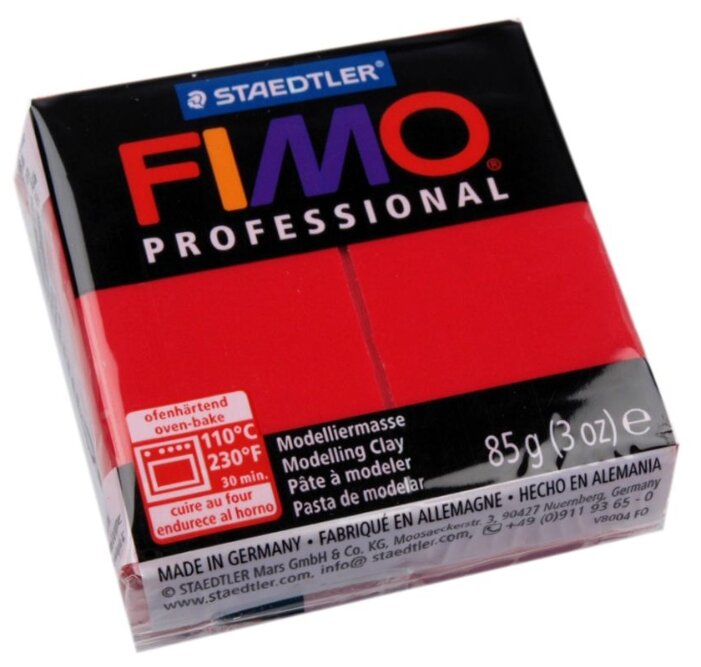 Полимерная глина FIMO Professional запекаемая 85 г пунцовый (8004-29) (фото modal 1)