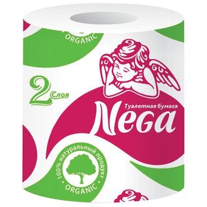 Туалетная бумага Nega белая двухслойная (фото modal nav 1)