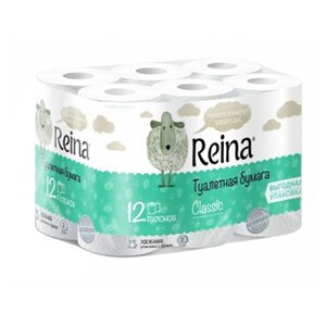 Туалетная бумага Reina Classic белая двухслойная (фото modal nav 3)