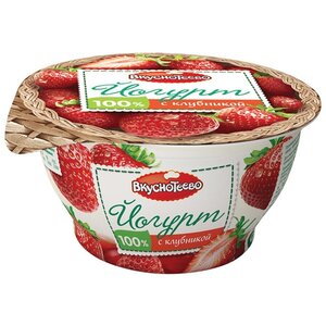 Йогурт Вкуснотеево с клубникой 3.5%, 140 г (фото modal nav 1)