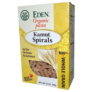Eden Foods Макароны Spirals Kamut цельнозерновые, 340 г (фото modal nav 1)
