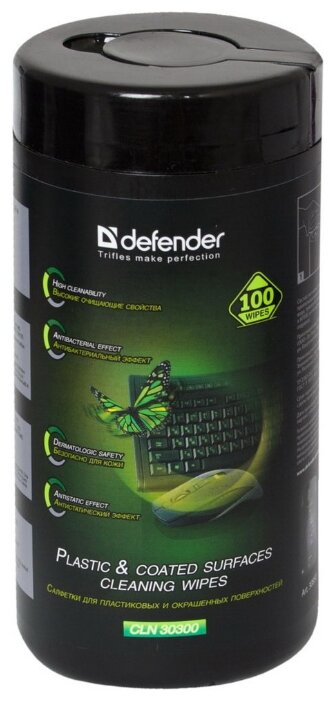 Defender Cleaning Wipes CLN 30300 влажные салфетки 100 шт. для оргтехники (фото modal 3)