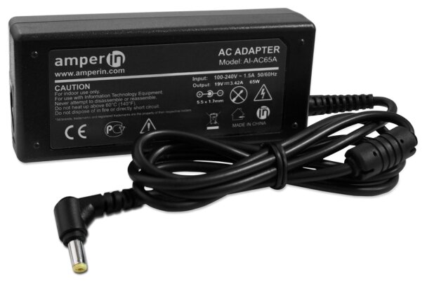 Блок питания AmperIn AI-AC65A для Acer (фото modal 1)