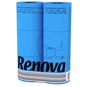 Туалетная бумага Renova Color Blue трёхслойная (фото modal nav 1)