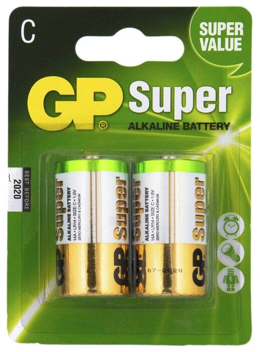 Батарейка C GP Super Alkaline 14А (фото modal 1)