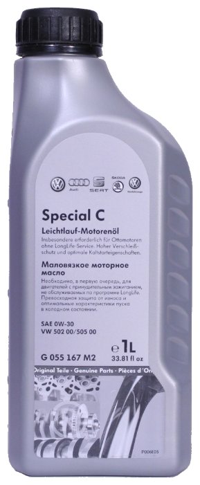Моторное масло VOLKSWAGEN Special C 0W-30 1 л (фото modal 1)
