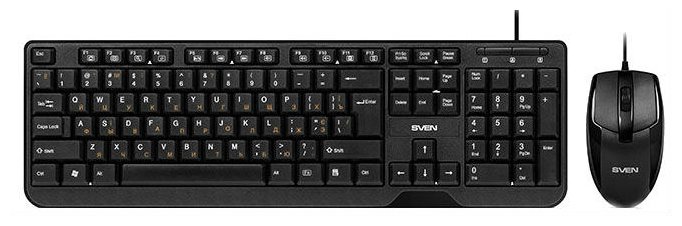 Клавиатура и мышь SVEN Standard 300 Combo Black USB (фото modal 1)