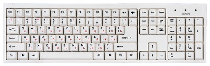 Клавиатура и мышь SVEN Standard 310 Combo White USB (фото modal 1)