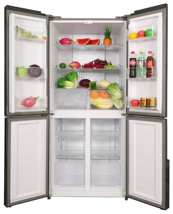 Холодильник Ginzzu NFK-500 Black glass (фото modal 2)