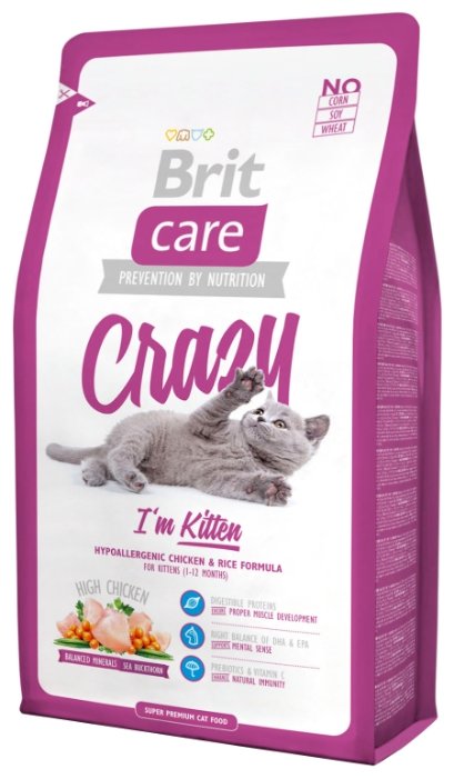Корм для кошек Brit Care Crazy I'm Kitten (фото modal 1)