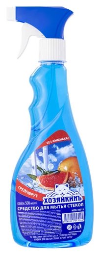 Спрей Хозяйкинъ для мытья стекол грейпфрут (фото modal 1)