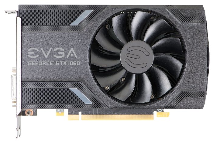 Видеокарта EVGA GeForce GTX 1060 1506Mhz PCI-E 3.0 6144Mb 8008Mhz 192 bit DVI HDMI HDCP (фото modal 1)