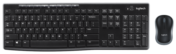 Клавиатура и мышь Logitech Wireless Combo MK270 Black USB (фото modal 4)