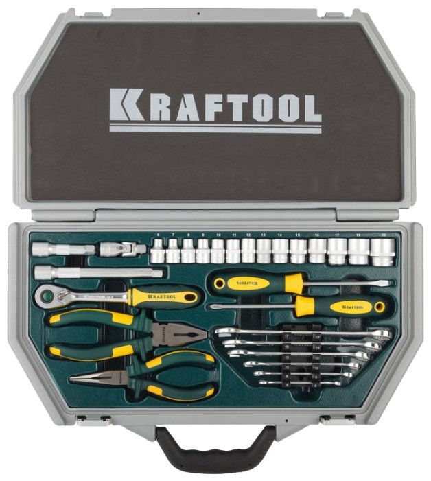 Набор автомобильных инструментов Kraftool 27975-H28 (фото modal 1)