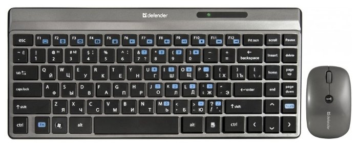 Клавиатура и мышь Defender Sorbonne C-835 Nano Grey USB (фото modal 1)