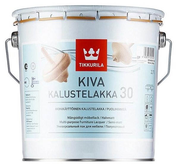 Лак Tikkurila Kiva 30 (2.7 л) (фото modal 1)