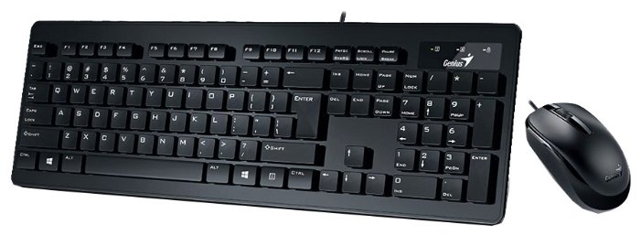 Клавиатура и мышь Genius SlimStar C130 Black USB (фото modal 1)