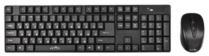 Клавиатура и мышь Oklick 210M Wireless Keyboard&Optical Mouse Black USB (фото modal 1)