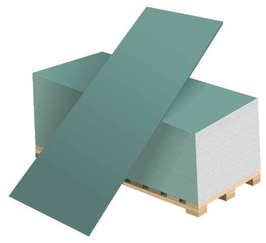 Гипсокартонный лист (ГКЛ) Белгипс влагостойкий 2500х1200х12.5мм (фото modal 1)