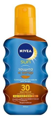 Nivea Sun солнцезащитное масло-спрей для загара Защита и загар SPF 30 (фото modal 1)