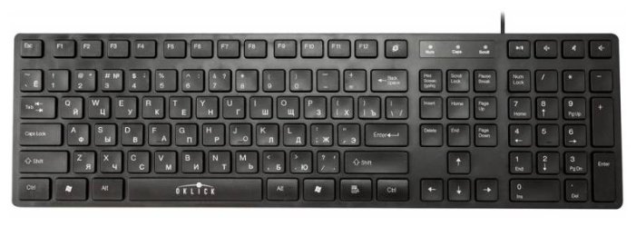 Клавиатура Oklick 556S Black USB (фото modal 1)