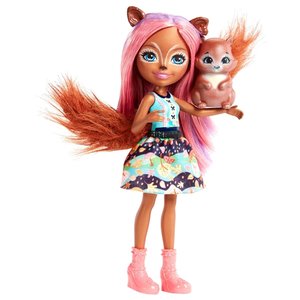 Кукла Enchantimals Санча Белка с любимой зверюшкой, 15 см, FMT61 (фото modal nav 3)