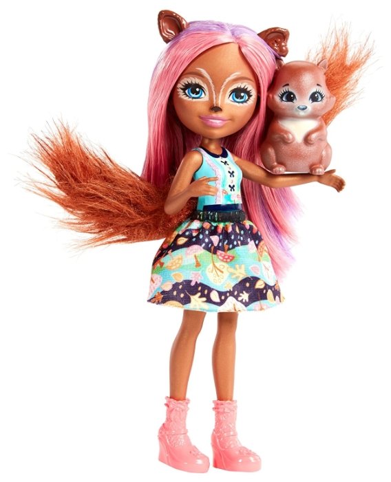 Кукла Enchantimals Санча Белка с любимой зверюшкой, 15 см, FMT61 (фото modal 3)