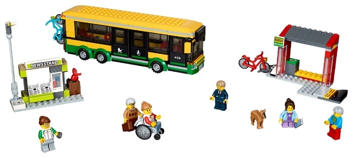 Конструктор LEGO City 60154 Автобусная остановка (фото modal 2)