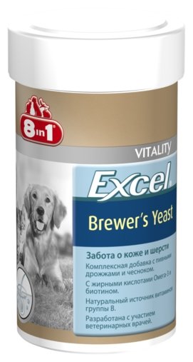 Добавка в корм 8 In 1 Excel Brewer’s Yeast для кошек и собак, (фото modal 2)