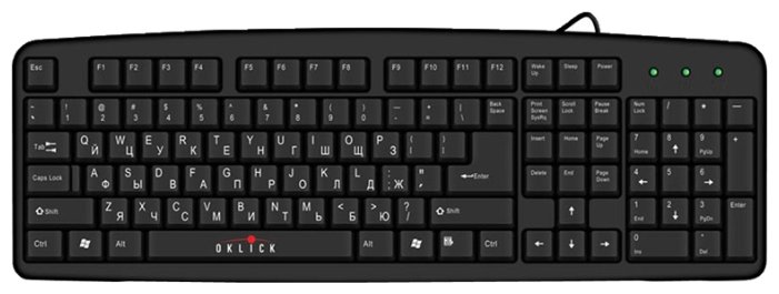 Клавиатура Oklick 100 M Standard Keyboard Black PS/2 (фото modal 1)